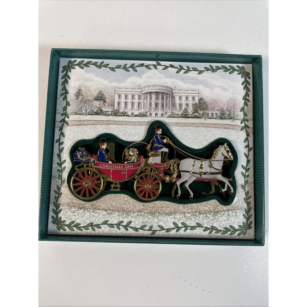 WHITE HOUSE HISTORICAL ASSOCIATION 2001 ORNAMENT - Complete InBOX - ESTATE PIECE - Picture 3 of 9